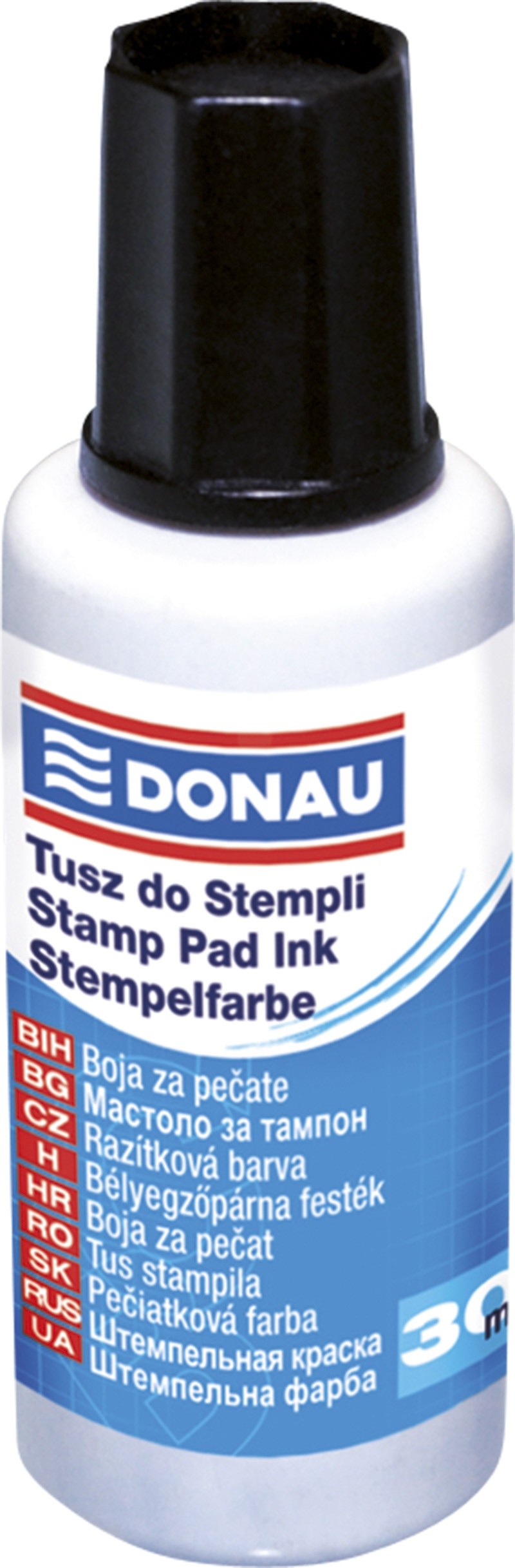 ბეჭდის მელანი (30 მლ) DONAU შავი