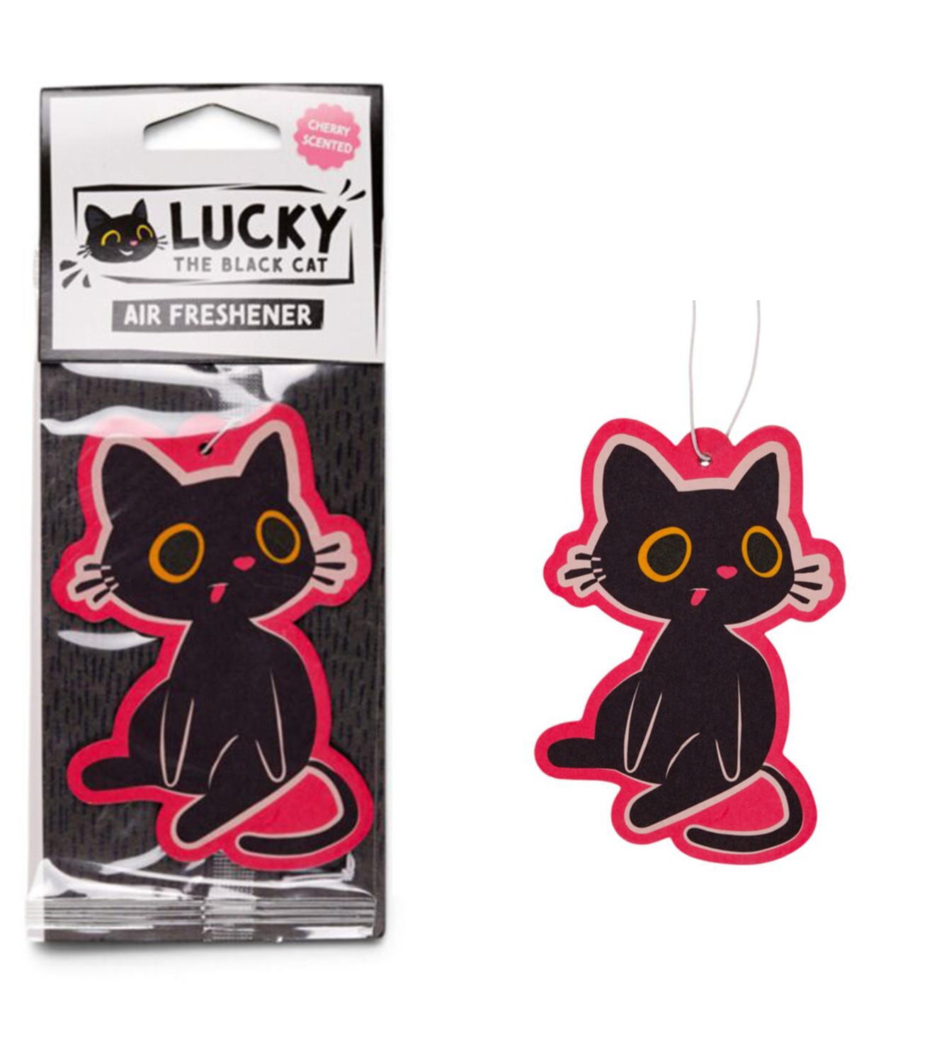ალუბლის არომატის Lucky the Black Cat ჰაერის არომატიზატორი