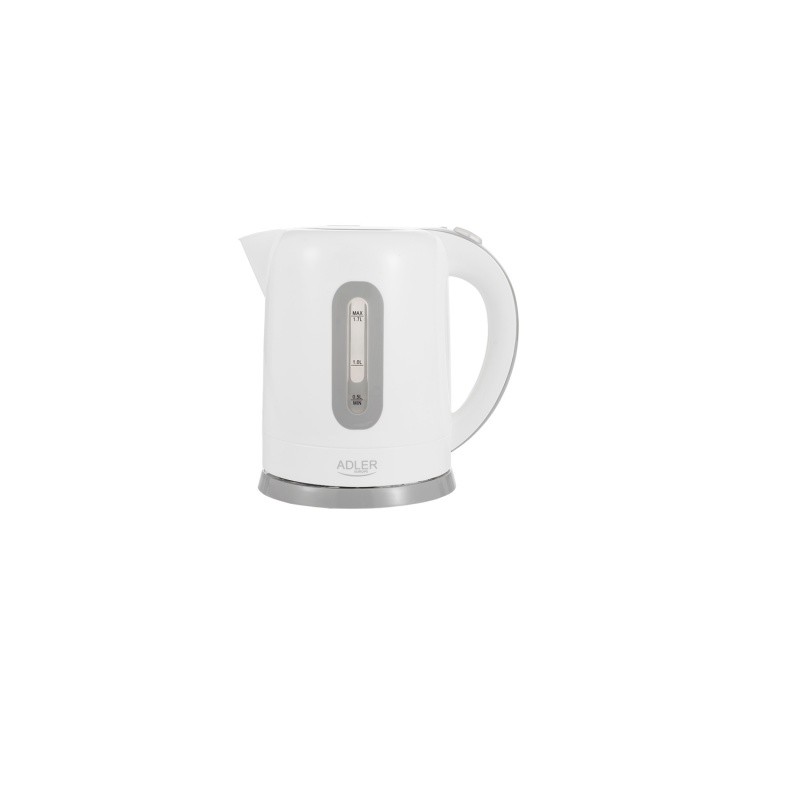 ელექტრო მადუღარა/ჩაიდანი ADLER 1234 1.7L 2200W, თეთრი-ნაცრისფერი