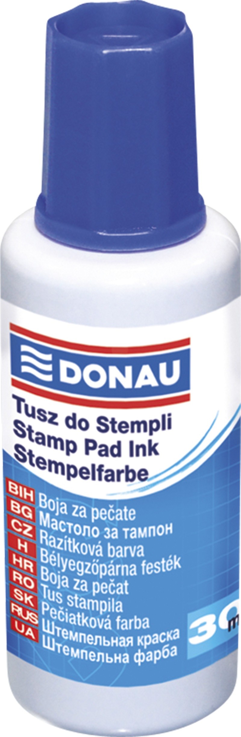 ბეჭდის მელანი (30 მლ) DONAU ლურჯი