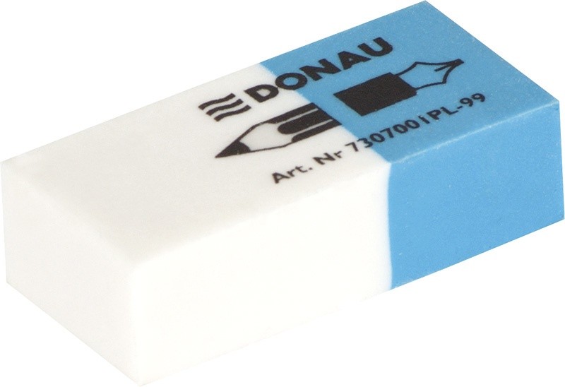საშლელი კომბინირებული კალმის & ფანქრის DONAU 41X18X11, თეთრი-ლურჯი