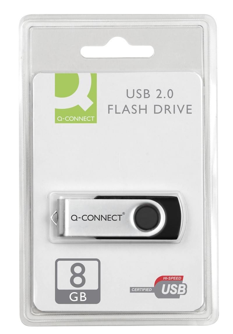 მეხსიერების ფლეშკა 8GB Q-CONNECT სიჩქარე - 2.0USB