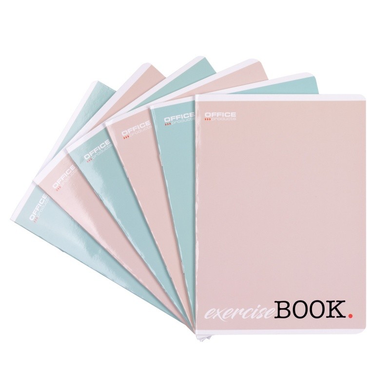 რვეული OFFICE PRODUCTS, A5, 32 ფურცელი, უჯრა, 60გრ., შერეული სადა ფერები